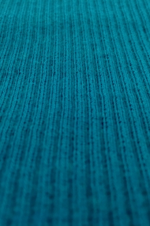 Virgin Wool Rib Knit inTurquoise0