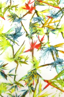 Viscose Heliconia Floral Print0