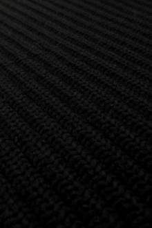 Nylon Rib Knit in Black0