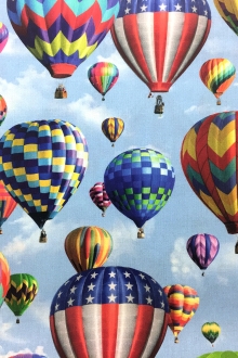 Hot Air Balloons Printed Cotton0