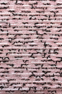 Italian Cotton Blend Tweed in Pink Black White0