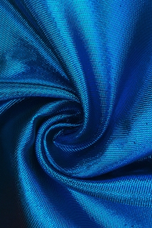 French Cotton Blend Metallic Twill in Blue0