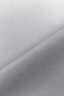 Italian Wool Satin Faille in Silver Gray0