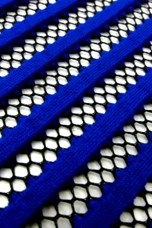 Polyester Scuba Knit Mesh Stripe 0