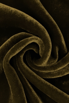 Silk and Rayon Velvet in Dark Olive0