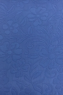 Italian Cotton Blend Floral Brocade in Periwinkle0