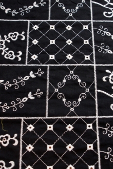 Cotton Embroidered Eyelet in Black0