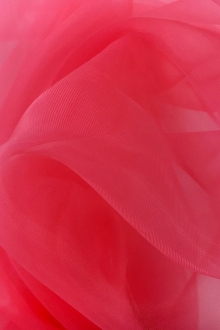 Japanese Polyester Extra Fine Organza in Flamingo0