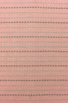 Japanese Cotton Woven Stripe Novelty in Salmon Pink0