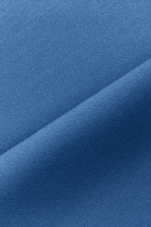 Italian Wool Satin Faille in Astral Blue0