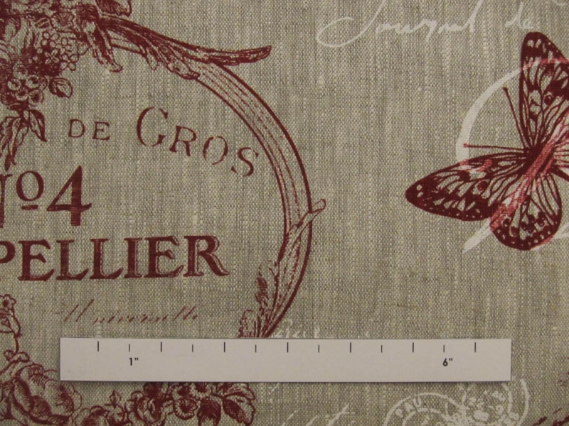 Linen Upholstery Parisian Print1