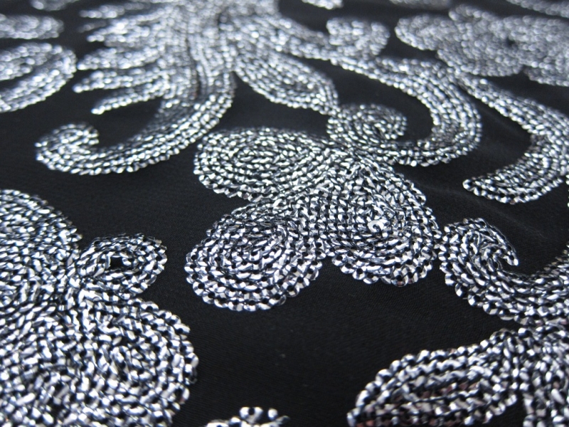 Sequins Embroidered Silk Chiffon2