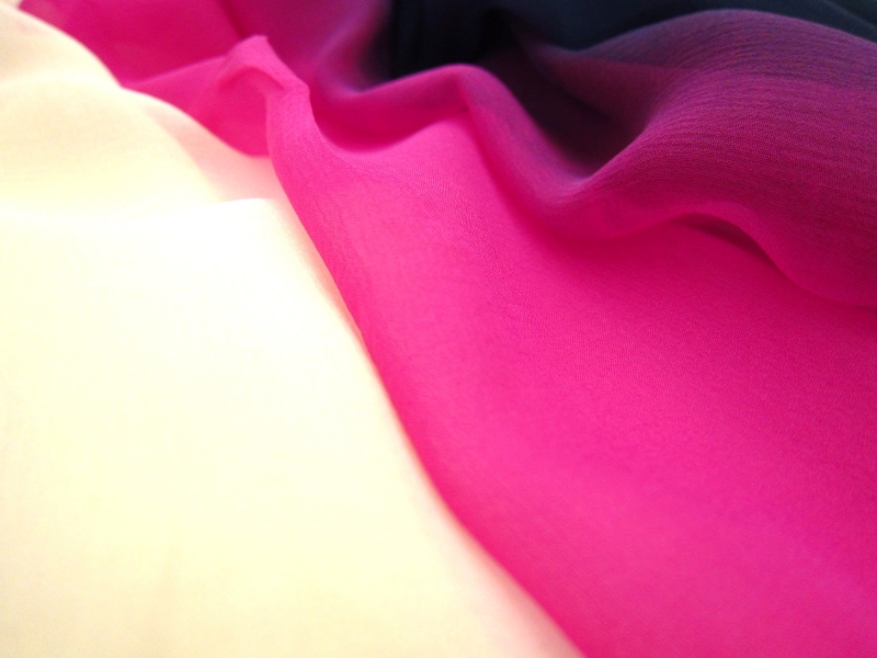 Tie Dye Ombré Silk Chiffon2
