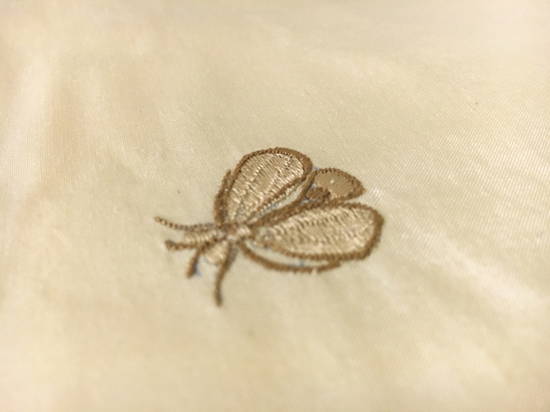 Silk Shantung with Embroidered Moths2