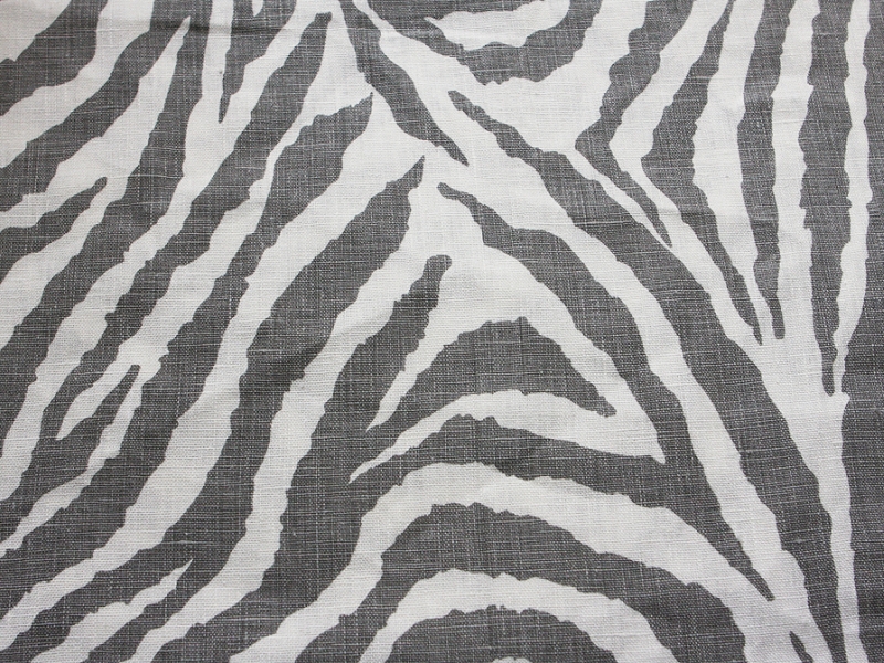 Linen Upholstery Zebra Print0