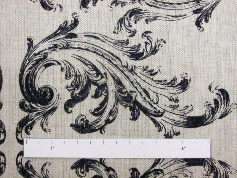 Linen Upholstery Filigree Print2