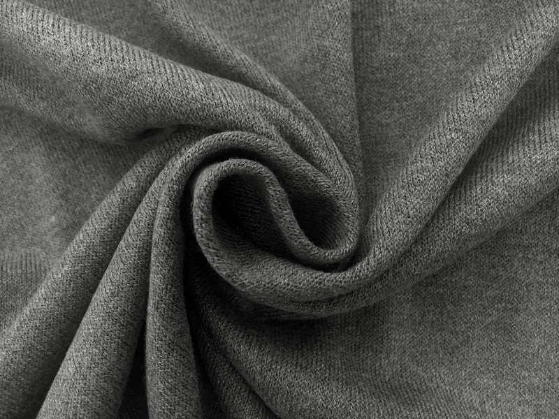 Poly Viscose Blend Knit in Heather Grey1
