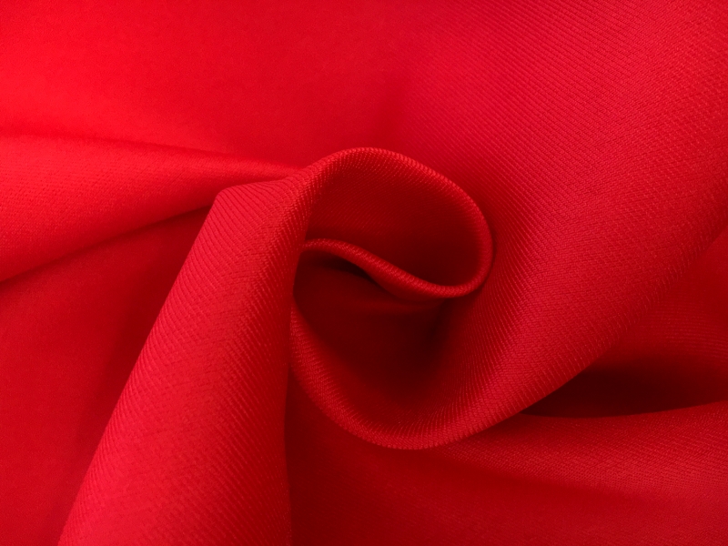 Polyester Mikado in Bright Red | B&J Fabrics