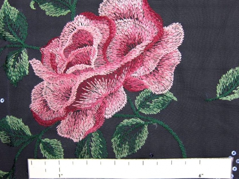 Sequins on Embroidered Illusion1