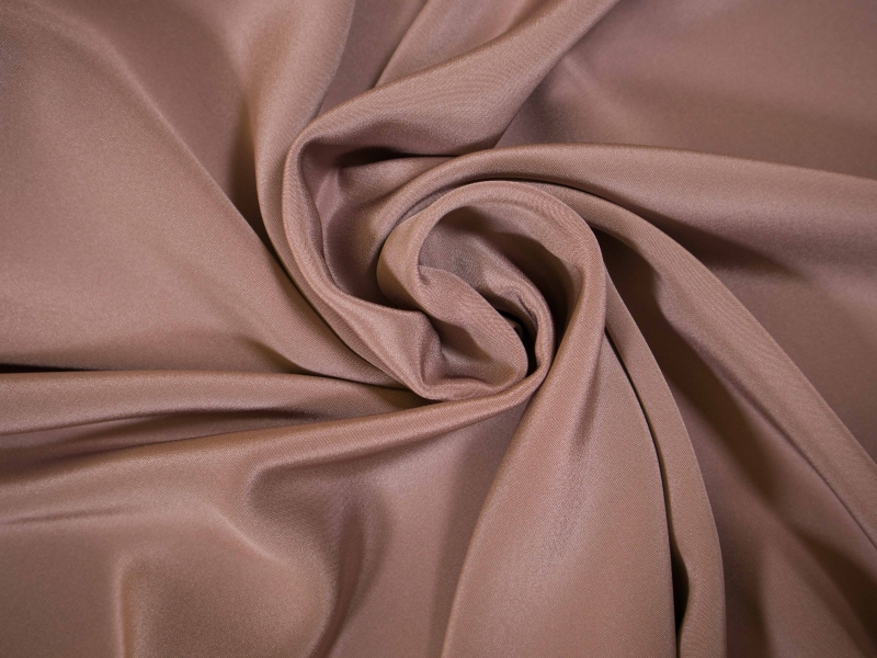 silk 4 ply crepe in Suede- draped