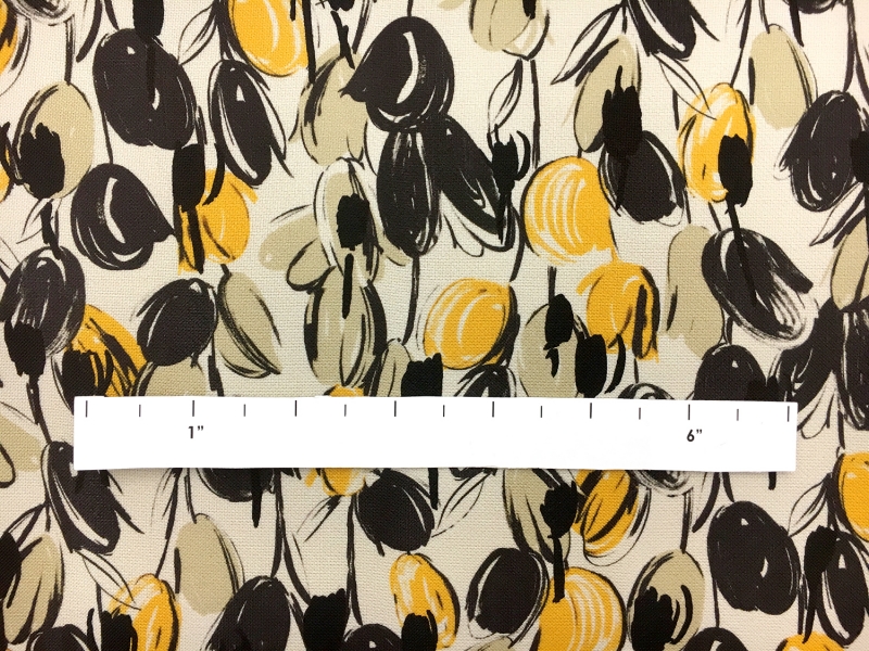 Printed Silk Gazar with Degradé Abstract Tulips2