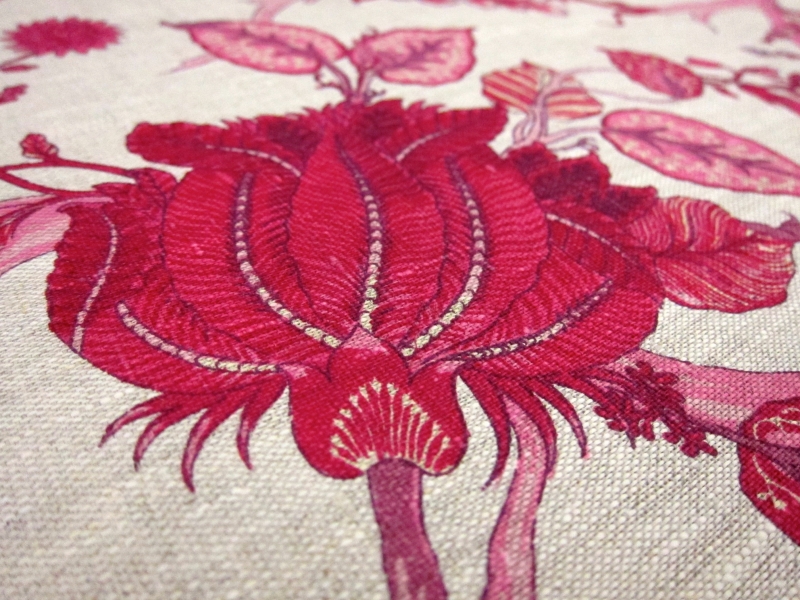 Linen Upholstery Floral Print2
