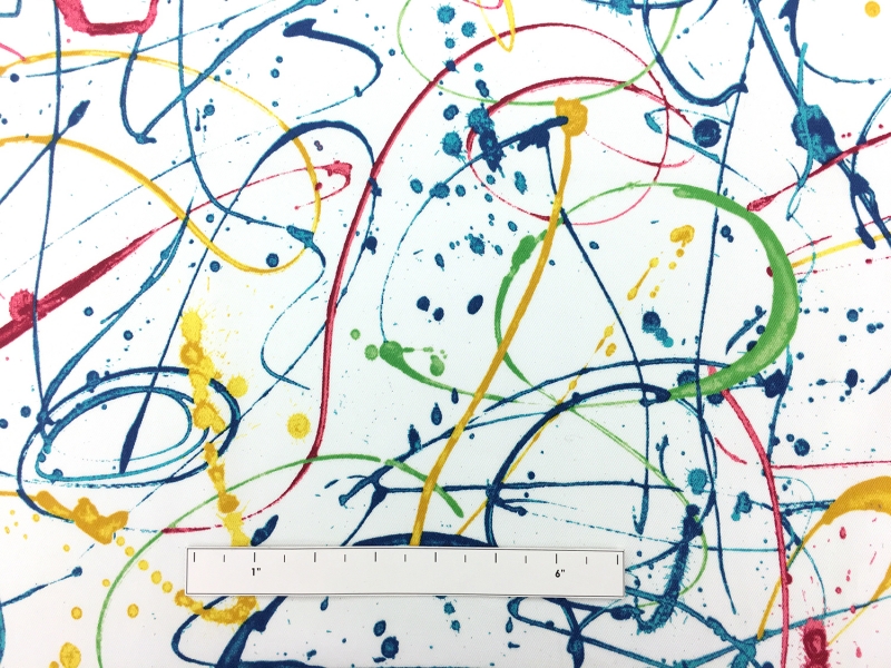 Cotton Twill With Paint Strokes Print1