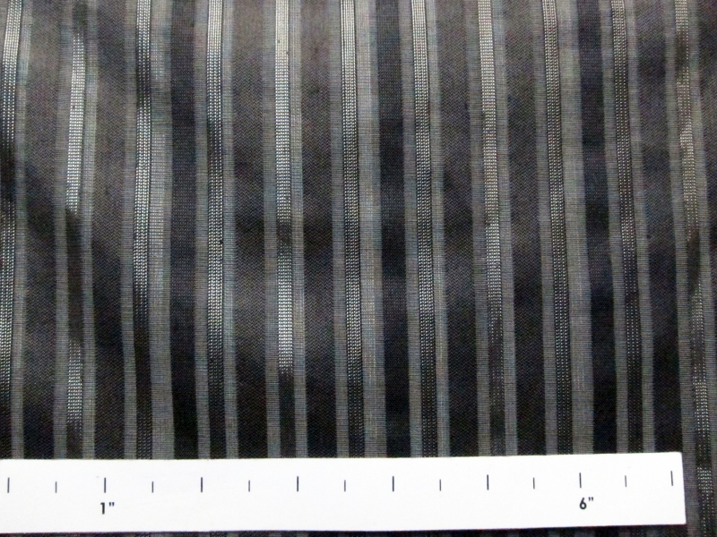 Silk Metallic Striped Organza1