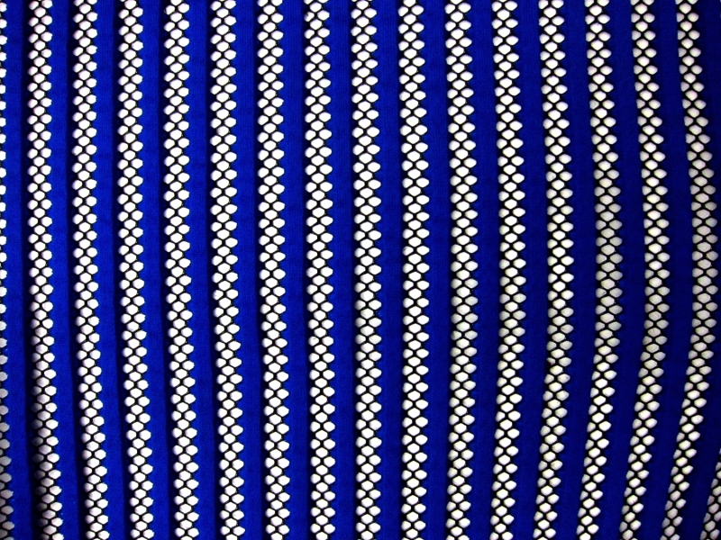 Polyester Scuba Knit Mesh Stripe 1