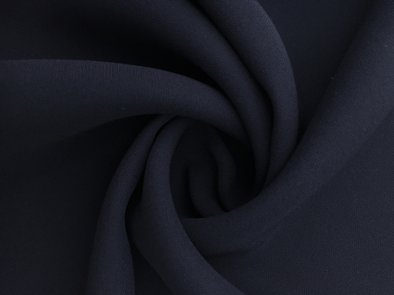Silk and Viscose Blend Heavy Georgette in Navy0