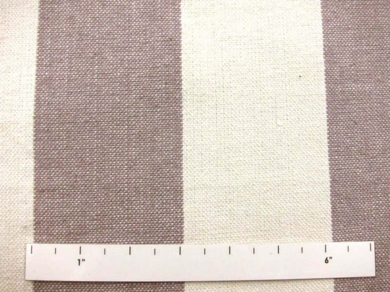Cotton Upholstery 3" Stripe In Lilac And White1