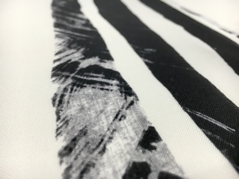 Printed Silk Gazar with Large Stripe Patterns2