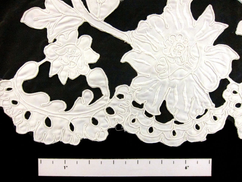Corded Satin Appliqué on Illusion in Ivory1