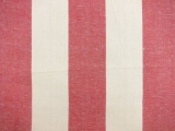 Cotton Upholstery 3" Stripe in Pink And White0