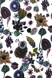 Liberty of London Silk Crepe de Chine Floral Fruit Print | B&J Fabrics