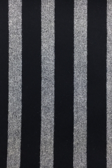 Italian Stretch Wool Blend Flannel Stripe in Navy0