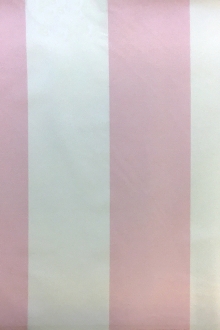 Upholstery Cotton Twill 6" Stripe in White and Pink0