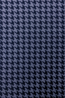 Cotton Broadcloth Houndstooth Print In Indigo0