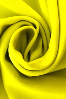 Polyester and Spandex Stretch Crepe in Bright Lime0