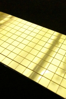 Adhesive Mirror Ball Tile Panel in Light Gold0