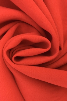 Polyester Stretch Crepe in Bright Red0