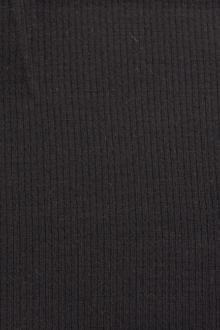 Virgin Wool Rib Knit in Black0