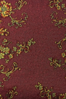 Swiss Silk Bend Cloque with Floral Filigree0