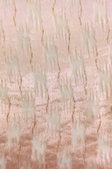 Peach Silk Lurex Burnout Velvet with Abstract Brushstrokes0