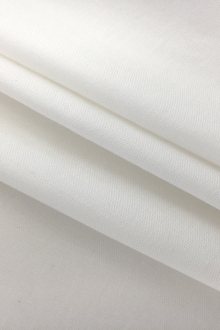 Cotton Blend Stretch Satin Barathea in White0