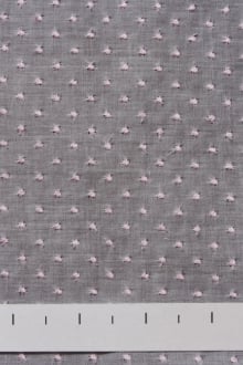 Cotton Voile Embroidery (Pink Dots)0