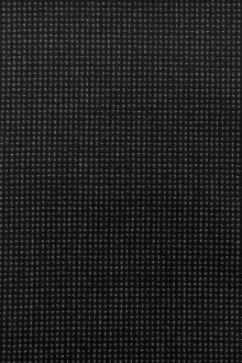 Italian Wool Cotton Blend Novelty Suiting in Black0