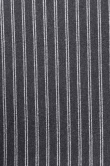 Italian Wool Blend Striped Flannel0