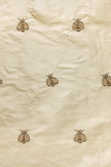 Silk Shantung with Embroidered Moths0