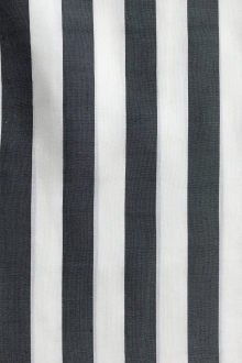 silk fabric with black and white stripes